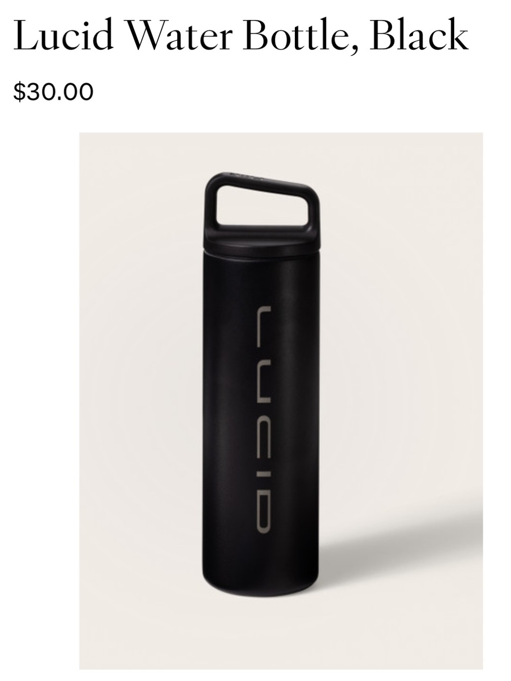 New Miir Lucid Black Tumbler with Carry Handle